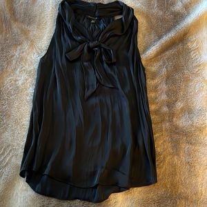 Banana Republic black silk like sleeveless blouse